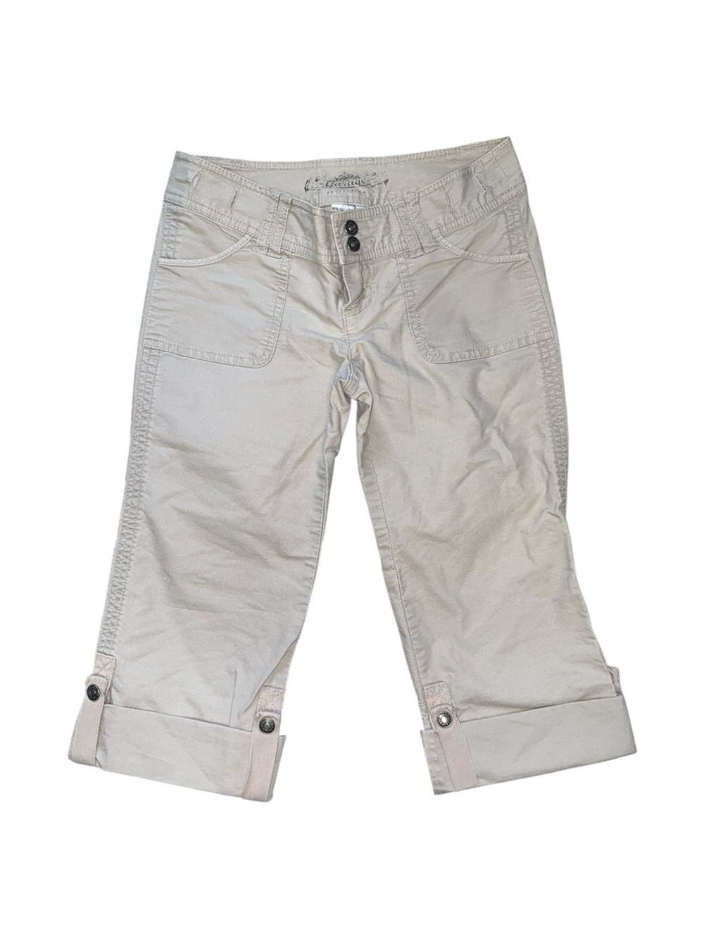 Y2K Garage Low Rise Beige Capris